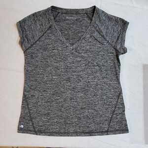 Ideology V Neck Short Sleeve Tee with Breathable Fabric and Relaxed Fit